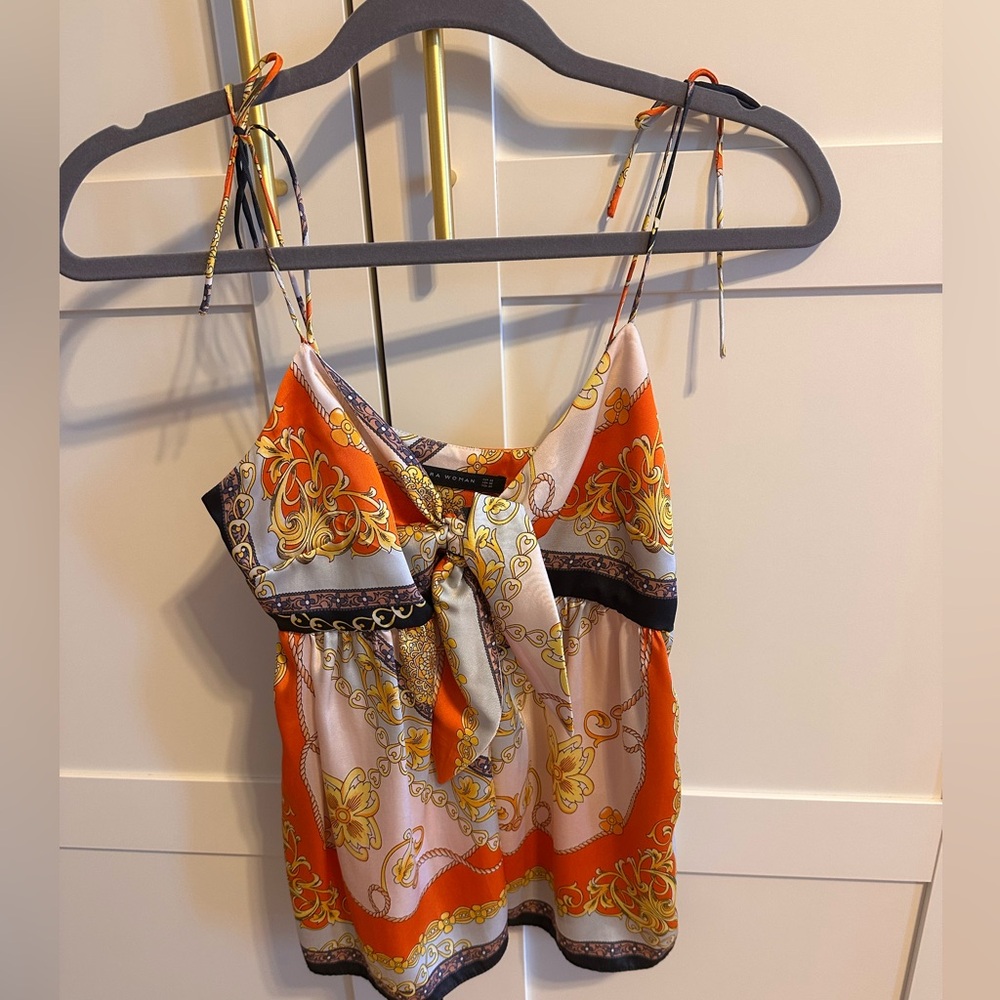 Zara Satin Patterned Top